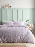 Catherine Lansfield lilac heatset wave duvet cover set - British product