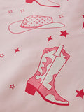 Sassy B pink cowboy boots reversible duvet cover set (British brand)