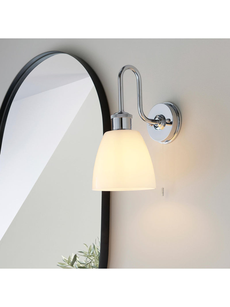 Gallery Home Chrome Piper Wall Light, imported from the UK