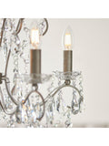 Gallery Home aged silver cut glass pendant ceiling light 5-light (British brand)