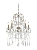 Gallery Home aged silver cut glass pendant ceiling light 5-light (British brand)