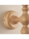 Gallery Home Bibury natural ash wall light brass B22 holder (British brand)