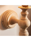 Gallery Home Bibury natural ash wall light brass B22 holder (British brand)