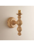 Gallery Home Bibury natural ash wall light brass B22 holder (British brand)