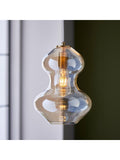 Gallery Home satin brass pendant with champagne glass, UK version