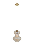 Gallery Home satin brass pendant with champagne glass, UK version