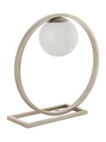 Gallery Home Enzo table lamp brushed silver 32cm - British product