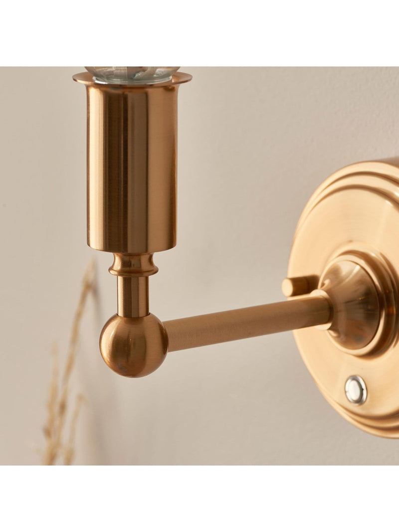Gallery Home Brass Burley wall light, imported from the UK