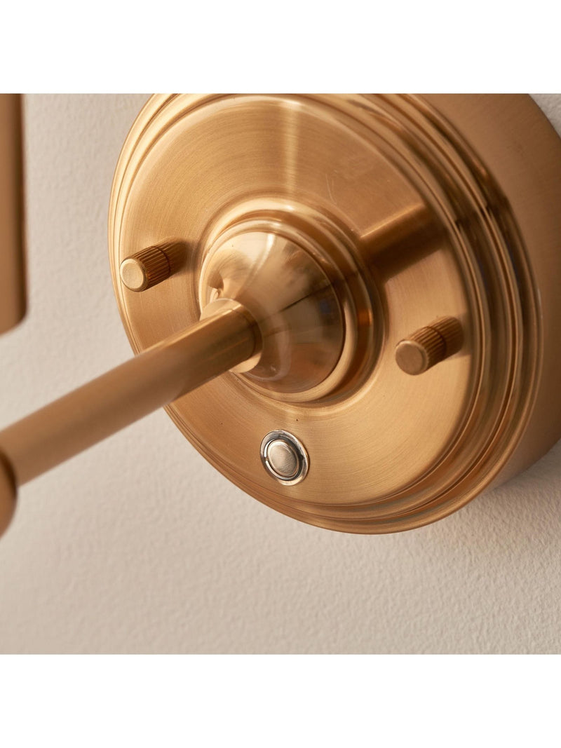 Gallery Home Brass Burley wall light, imported from the UK