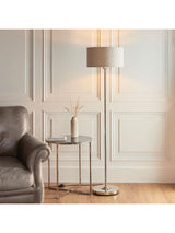 Next Gallery Home Brushed Chrome Highclere Floor Lamp- Buy online at McGrocer