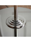 Gallery Home brushed chrome floor lamp linen shade - British product