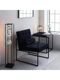 Gallery Home black table lamp with iridescent spheres 30cm, UK version