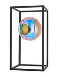 Gallery Home black table lamp with iridescent spheres 30cm, UK version