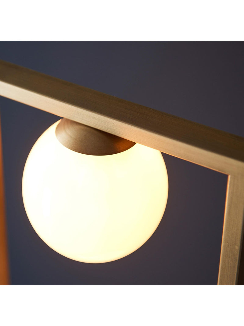 Gallery Home Teo brushed gold floor light 141cm (British brand)