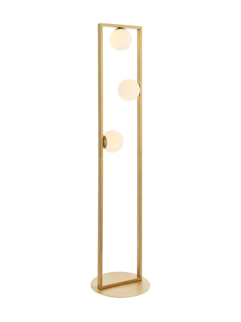Gallery Home Teo brushed gold floor light 141cm (British brand)