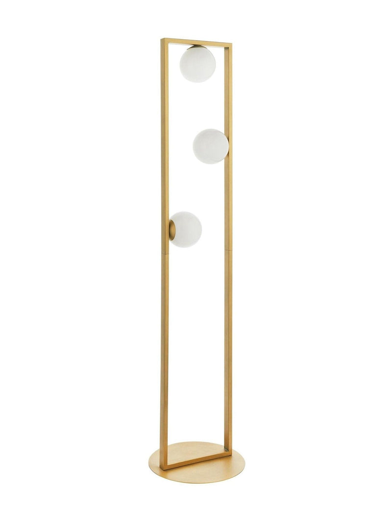 Gallery Home Teo brushed gold floor light 141cm (British brand)