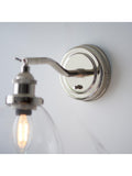 Gallery Home Hansen wall light in bright nickel (British brand)