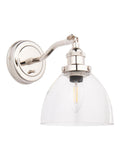 Gallery Home Hansen wall light in bright nickel (British brand)