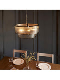 Gallery Home antique brass pendant light 5-light, UK version
