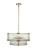 Gallery Home antique brass pendant light 5-light, UK version