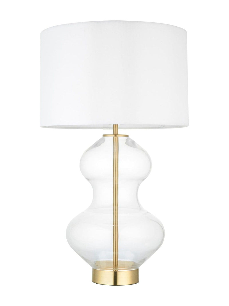 Gallery Home Bright Nickel Kelda shaped table lamp, UK version