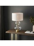 Gallery Home Bright Nickel Kelda shaped table lamp, UK version
