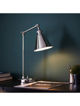 Next Gallery Home Bright Nickel Hal Table Lamp- Buy online at McGrocer