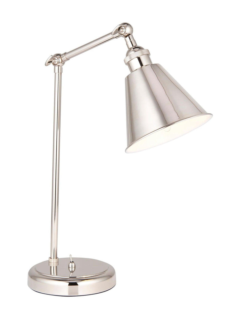 Gallery Home table lamp bright nickel 36.5cm, UK version