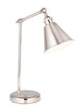 Gallery Home table lamp bright nickel 36.5cm, UK version