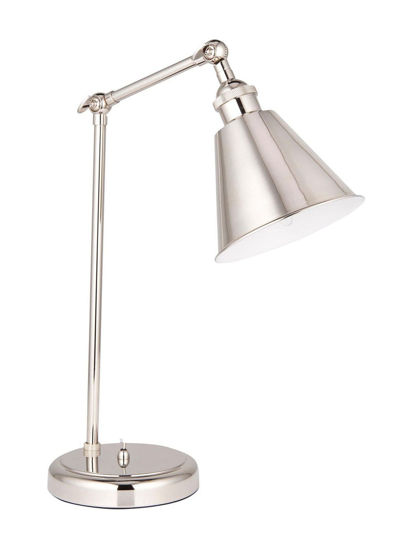 Gallery Home table lamp bright nickel 36.5cm, UK version