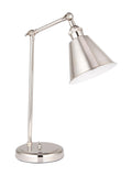 Gallery Home table lamp bright nickel 36.5cm, UK version