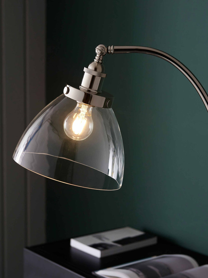 Gallery Home bright nickel Hansen floor lamp (British brand)