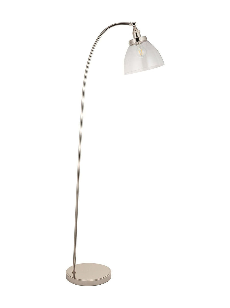 Gallery Home bright nickel Hansen floor lamp (British brand)