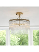 Next Gallery Home Antique Brass Marietta Light 3 Ceiling Light- Buy online at McGrocer