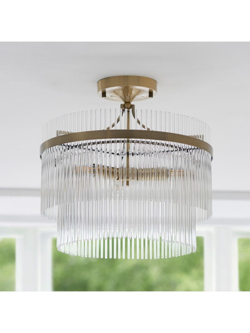 Gallery Home antique brass Marietta ceiling light 40cm (British brand)