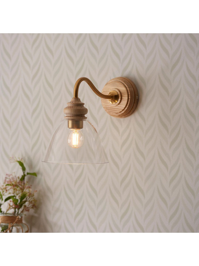 Gallery Home wall light Natural Ash Cotswold - British product