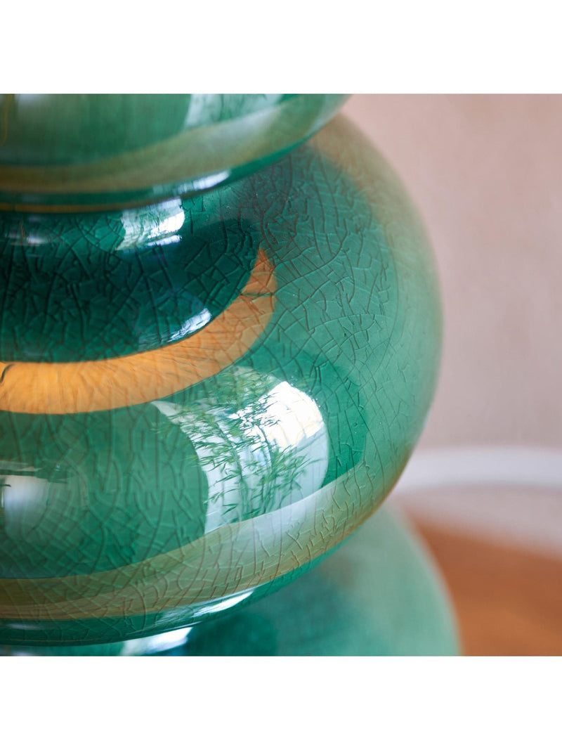 Gallery Home Gloss Green Monroe Table Lamp, imported from the UK