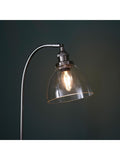 Gallery Home Hansen bright nickel table lamp with clear glass - British product
