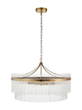 Gallery Home Marietta large pendant ceiling light in antique brass (British brand)