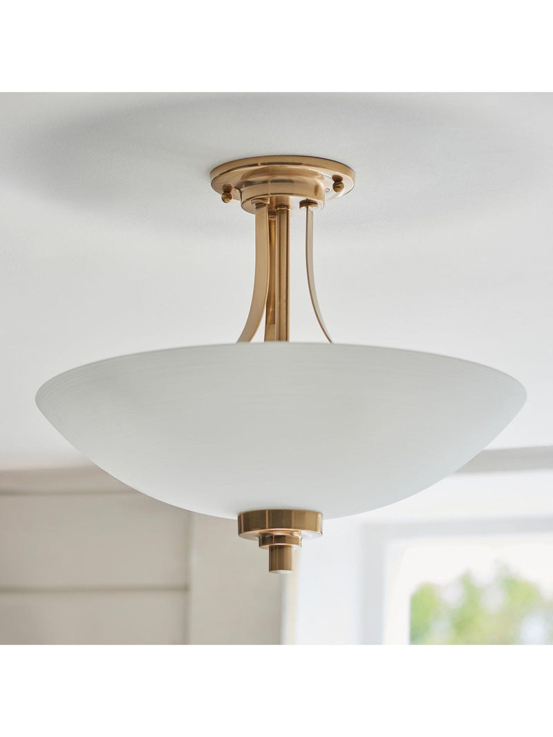 Gallery Home Brass Welles 3 light ceiling light - British product