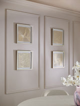 Next Set of 4 Gold Textured Linear Swirl Framed Fabric Wall Art Room Decorations 30x30cm- Buy online at McGrocer