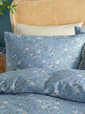 Wylder Blue Bronte Printed Floral Duvet Cover Set (British brand)