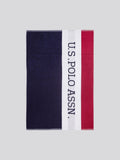 U.S. Polo Assn. supersoft cotton beach towel navy iris 100x150cm, UK version