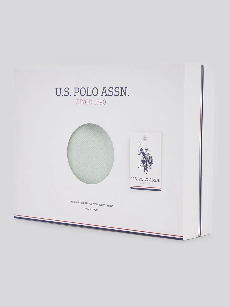 U.S. Polo Assn. Harbour Grey throw, UK version