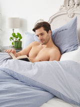 Next U.S. Polo Assn. True Navy Pure Cotton Chambray Duvet Set- Buy online at McGrocer
