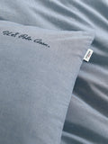 U.S. Polo Assn. True Navy Pure Cotton Chambray Duvet Set (British brand)