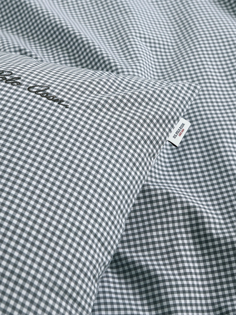 U.S. Polo Assn. Tornado Pure Cotton Gingham Duvet Set (British brand)