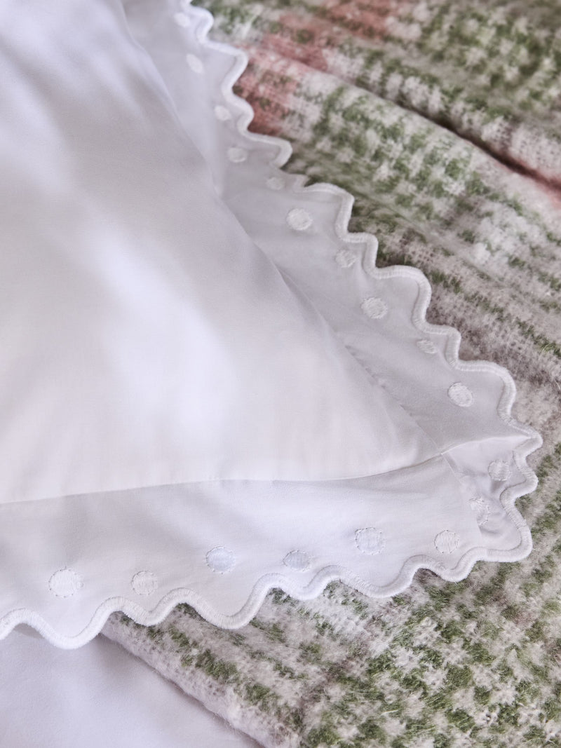 Nina Campbell jester scallop pillowcases 200tc, imported from the UK