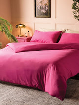 Rockett St George Knockout Pink 180 Thread Count Duvet Cover and Pillowcase Set