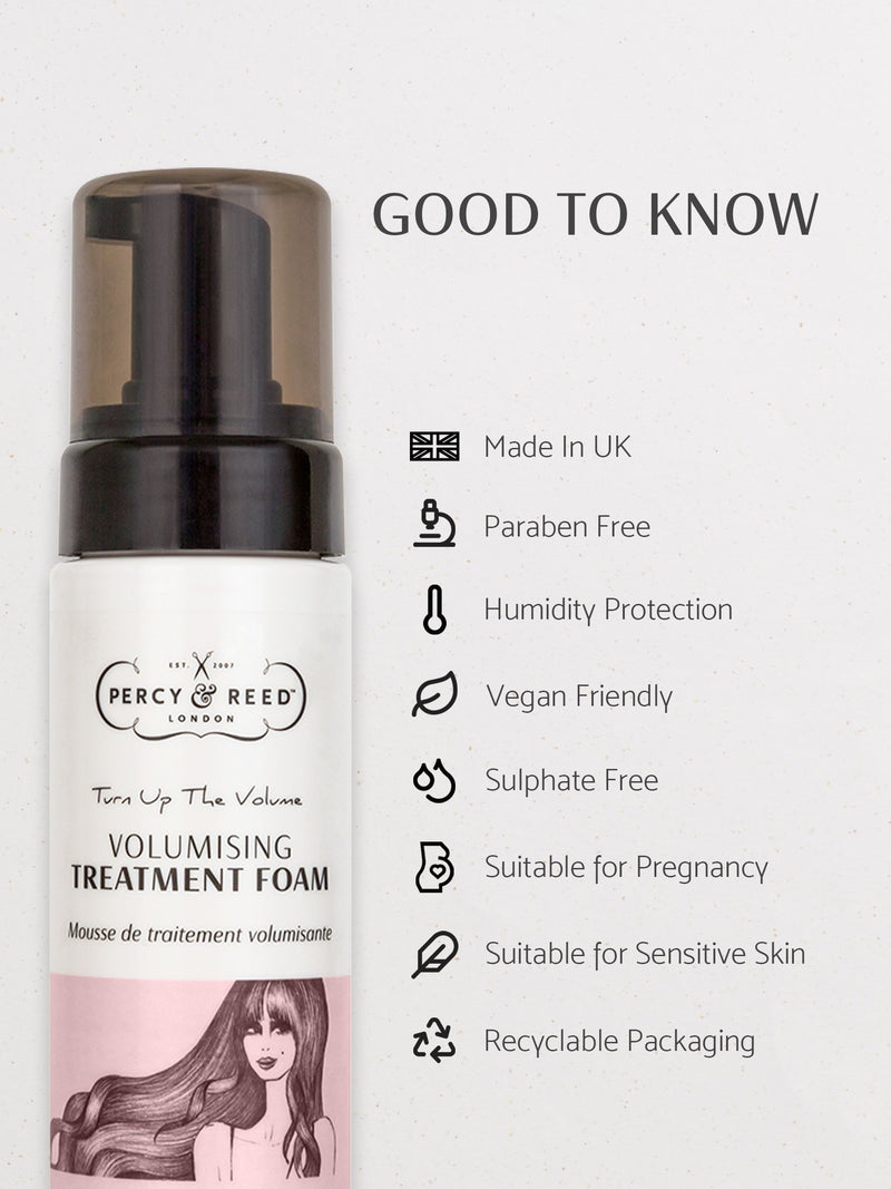 Percy & Reed volumising treatment foam 200ml, imported from the UK